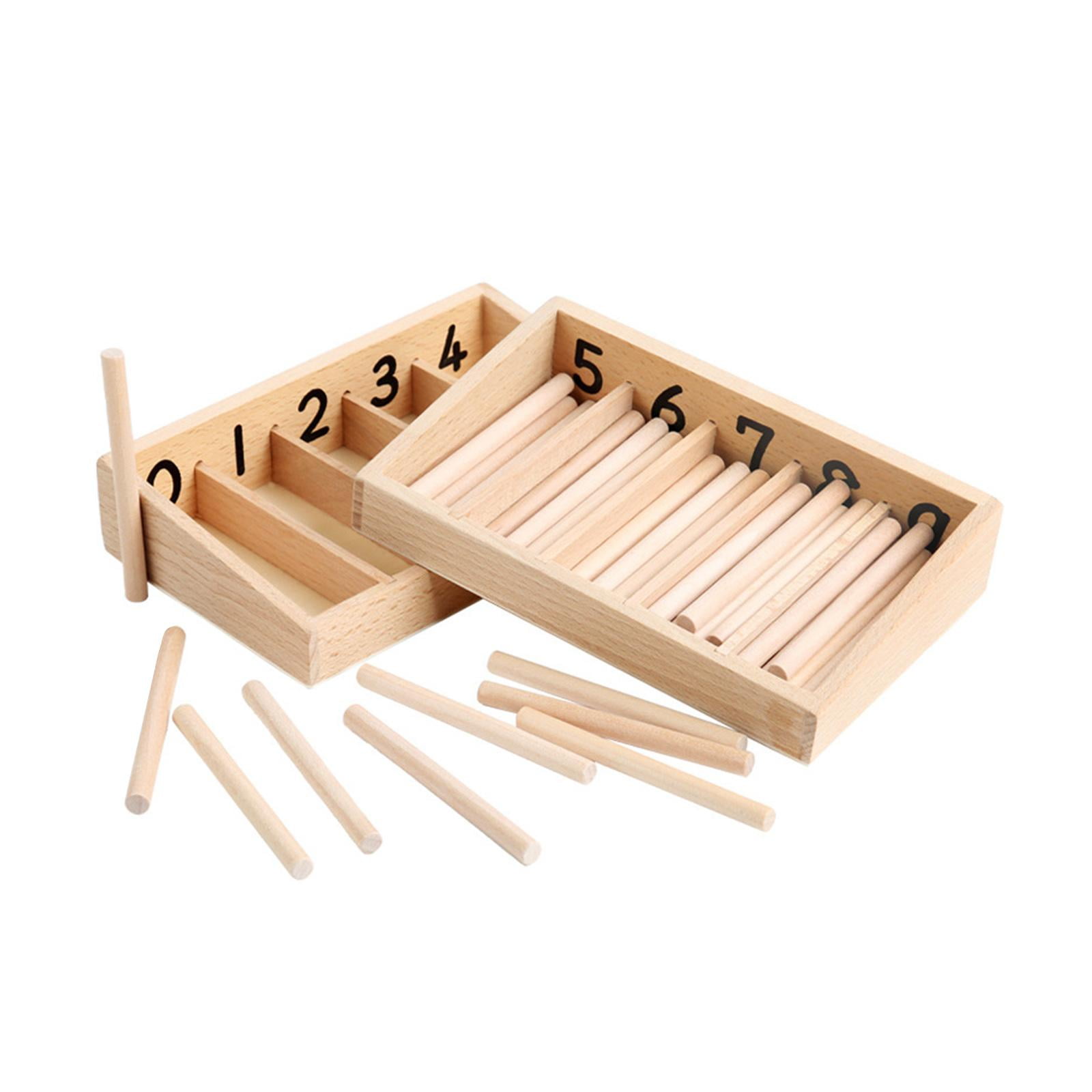 Bothyi - Caja De Husillo Montessori, Palos Para Contar, Material Didáctico Para Niños De 3 A 6 Años