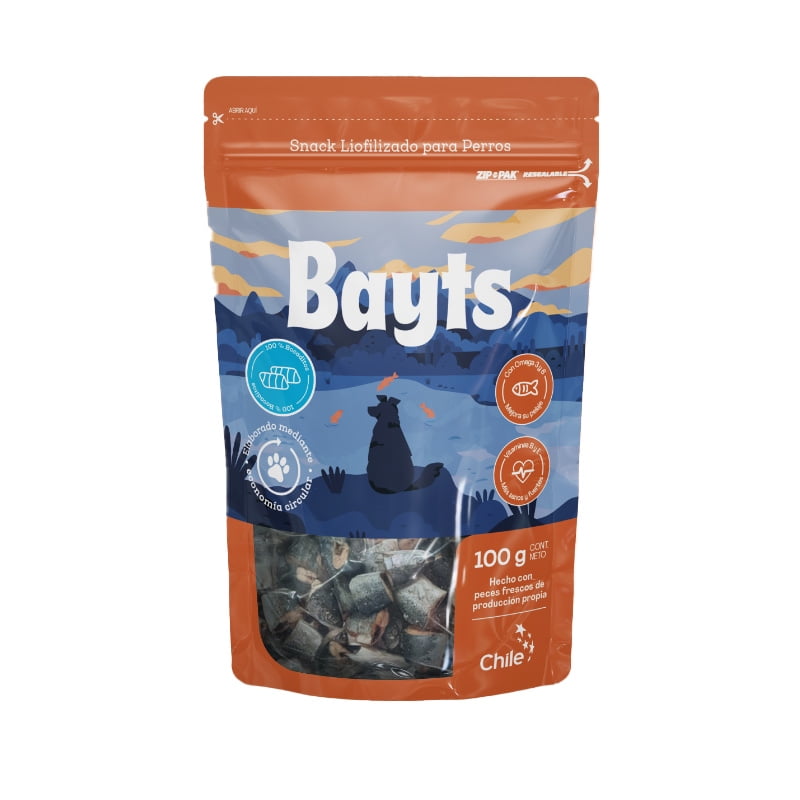 Snack Premium Liofilizado Bayts Bocaditos Salmon Perro 100gr