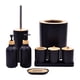 thumbnail image 4 of Juego De Accesorios De Baño, Jabonera, Soporte Para Cepillo De Dientes Para Fregadero De Tocador De Cocina, Color Negro, 4 of 5