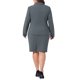 thumbnail image 4 of Agnes Orinda Conjunto de Traje de Negocios para Mujer Talla Grande de 2 Piezas con Solapa con Muesca, Blazer con Botones y Faldas Lápiz Midi con Bolsillo 4X Gris, 4 of 8