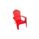thumbnail image 3 of Silla Plástica Adirondack Roja, 3 of 4