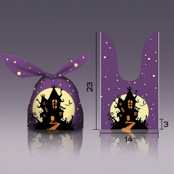 10pcs, New Halloween Bags Rabbit Ears Candy Bag Snack Bag Baking Cookie Bag Gift Bag DIY Packaging Supplies Baking Decoration