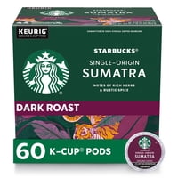 Cápsulas De Café Starbucks Sumatra Tostado Oscuro 60 K-Cups