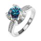 thumbnail image 1 of Anillos de Moissanita de Oro Blanco de 18K de 3 Uds para Mujer Regalo Color D VVS1 Anillos de Diamante Anillos de Plata Esterlina S925 Joyería Anillos de Compromiso de Moissanita con Certificado, 1 of 8