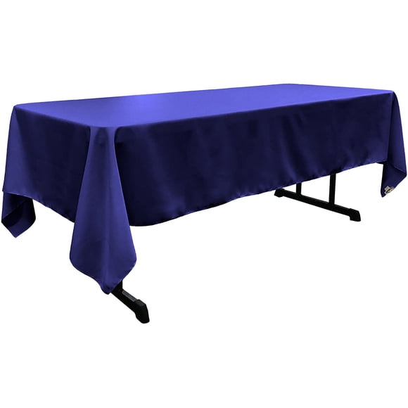 Mantel de popelina de poliéster La Linen, lavable, 152 x 274 cm, color azul real