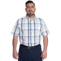 Kotting - Camisa Hombre Manga Corta Fantasía Premium Cuello Semi Italiano