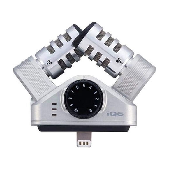 Micrófono Zoom iQ6 iOS Lighting para música, vídeos y entrevistas