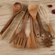 thumbnail image 2 of Set de utensilios de cocina de madera de teca, cucharas y espátulas de madera (7), 2 of 7
