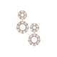 thumbnail image 3 of Arete Doble Círculo Con Strass Dorado CC Clothing, 3 of 5