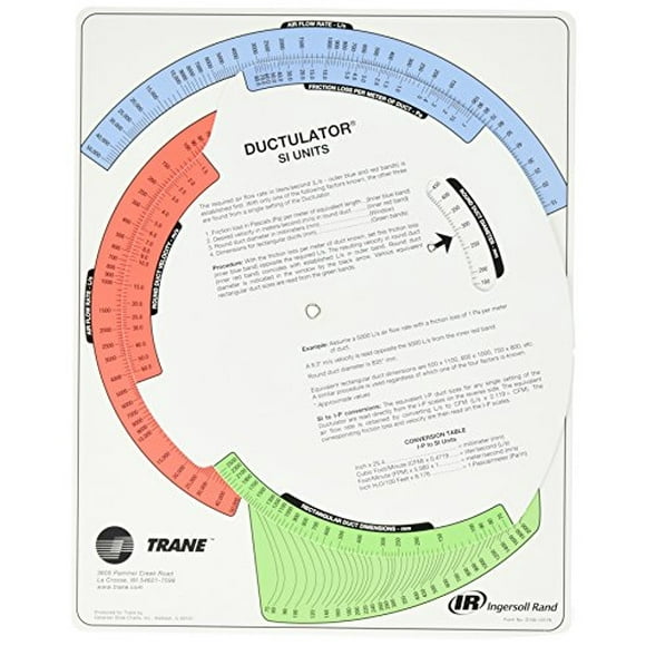 Calculadora de dimensionamiento del ductulador Trane TD1