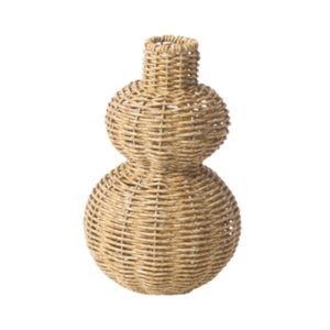 Magideal - Jarrón De Flores Tejido, Jarrón Rústico, Decoración Del Hogar, Jarrón Con Forma De Calabaza, Jarrón Decorativo, Contenedor De Flores Para Oficina, Marrón Claro