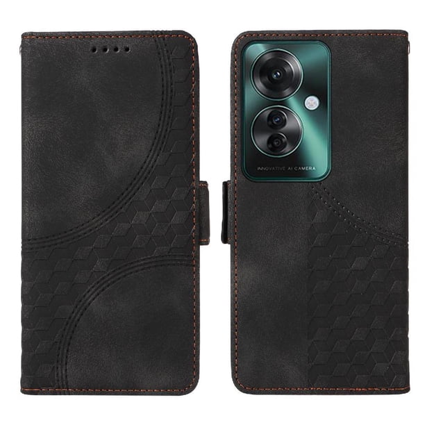 Carcasa FOXDOCK OPPO F25 Pro de cuero PU, diseño acolchado clásico, protección contra caídas y rayones