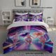 thumbnail image 1 of 3pcs K-Pop Neon Tunnel Printed Duvet Cover Set a Great Item for Thanksgiving. High-Quality Printing, 1 of 1
