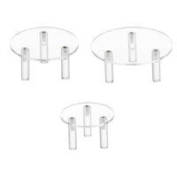 Magideal - 3 Piezas De Soporte De Exhibición De Acrílico Transparente, Soporte De Producto, Vitrina Minorista, Organizador, Pedestal De Joyería, Exhibición De Re