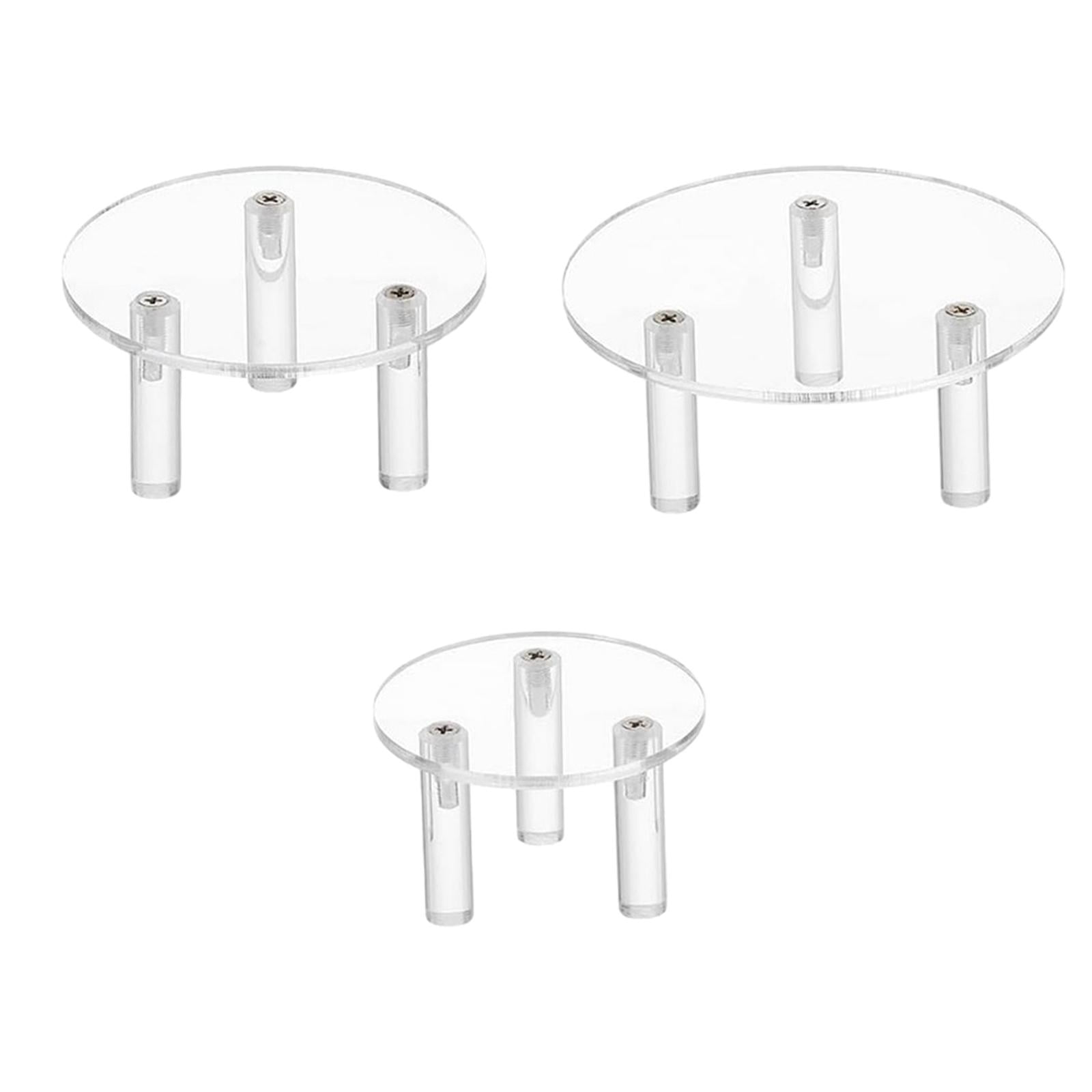 Magideal - 3 Piezas De Soporte De Exhibición De Acrílico Transparente, Soporte De Producto, Vitrina Minorista, Organizador, Pedestal De Joyería, Exhibición De Re