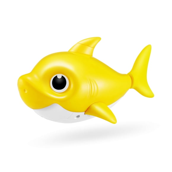 Juguete Robo Alive Junior Baby Shark para cantar y nadar, color amarillo