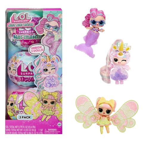 Lol Surprise! - ¡Sorpresa De Toy L.O.L.! Tots Just Add Water, Paquete De 3 Con 3 Muñecas
