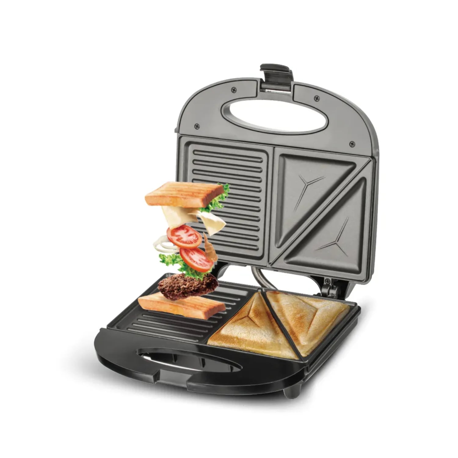 Importclick - Maquina Plancha Tostadora Sandwichera Eléctrica 850w Negro