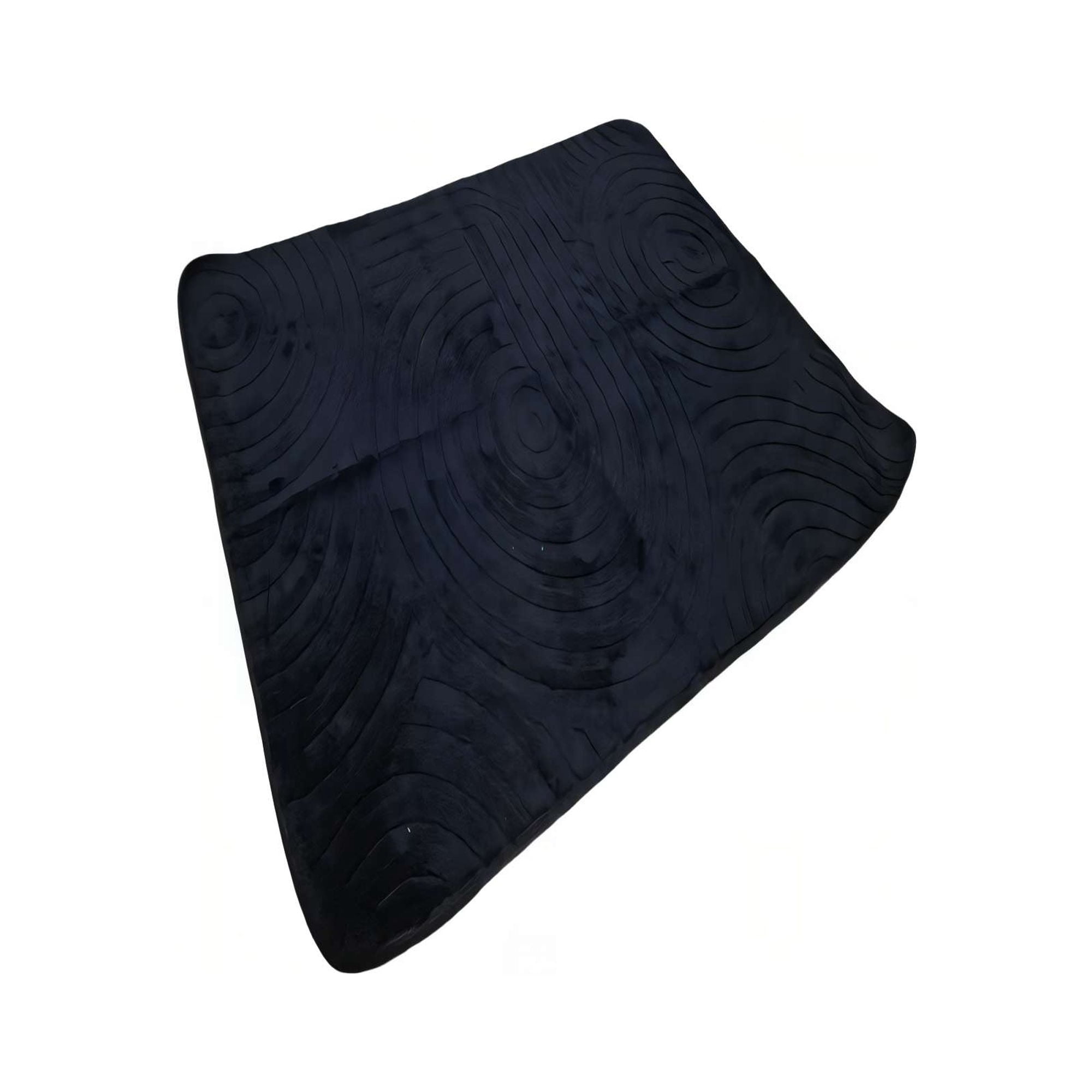 Genérico - Alfombra 150x200 Cm Texturizada Color Negro