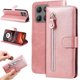 thumbnail image 1 of Funda tipo cartera para Motorola Moto G15 Power con bolsillo con cremallera y ranuras para tarjetas – Función de soporte Rosa, 1 of 5