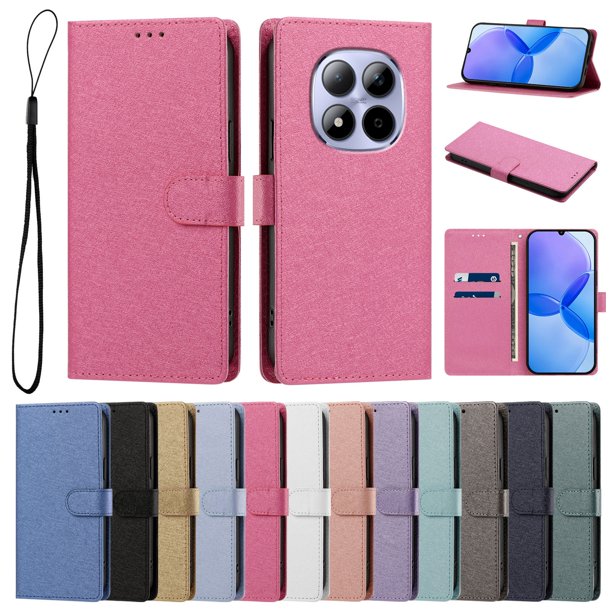 Cartera Funda para Xiaomi Redmi Note 15 Pro 4G Carga Inalámbrica, Rojo Rosa
