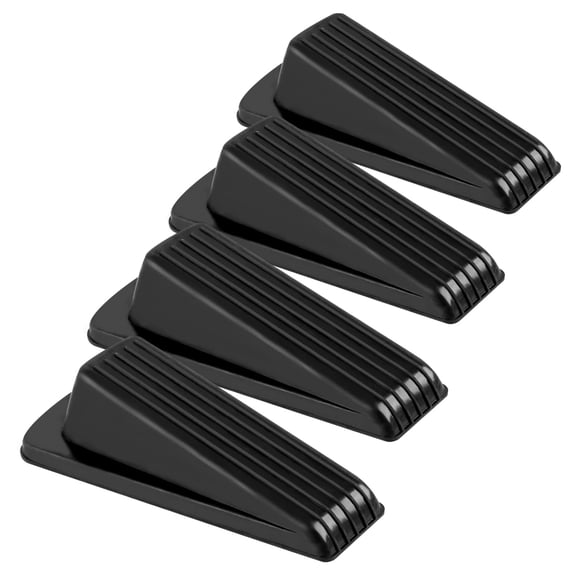 Tapones de goma Utron para la parte inferior de la puerta, 4 unidades, color negro