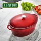 thumbnail image 4 of Olla holandesa Vivicreate de 9.6 qt con esmalte rojo degradado de hierro fundido, 4 of 6