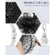 thumbnail image 2 of Set de sombrero fascinator Thstdhy negro – accesorios para fiesta de té, 2 of 7