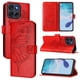 thumbnail image 1 of Funda cartera mariposa para Motorola Moto G56 con soporte y ranuras para tarjetas Rojo, 1 of 5
