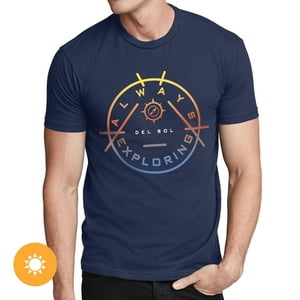 Delsol - Camiseta Para Hombre - Siempre Explorando - Indigo De Para Hombre - Camiseta (Grande)