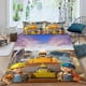 thumbnail image 2 of Bob el Constructor Conjunto de sábanas temático, trío de piezas, cómodo y amigable con la piel, diseño único, regalo de decoración para el hogar para familiares, amigos y fans, 90 cm * 190 cm, 2 of 6