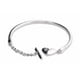 thumbnail image 1 of Pulsera Pandora Moments Cadena Serpiente con Cierre T en Forma de Corazón Plata, 1 of 2