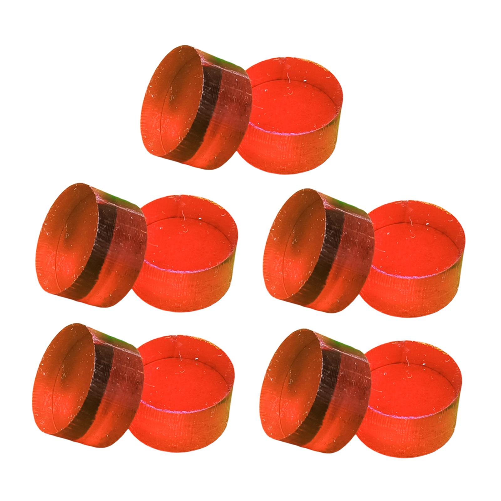 Magideal - 10 Piezas De Repuesto De Punta De Salto De Rotura, Piezas Duras De Acrílico, Accesorios De Reparación, Punta De Taco De Billar Para Jugadores De Billa Rojo