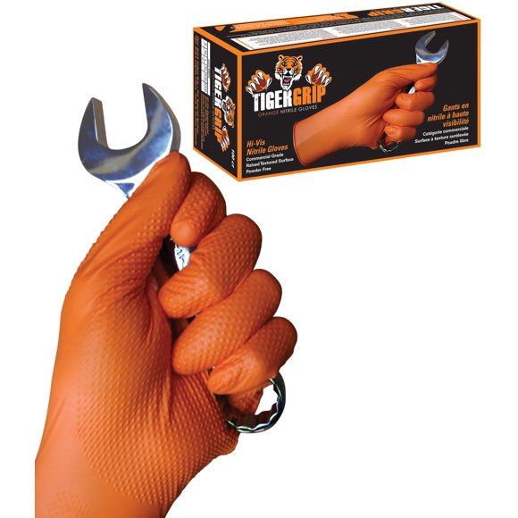 Guantes EPPCO TigerGrip de Nitrilo 8 Mil Medianos 100 unidades