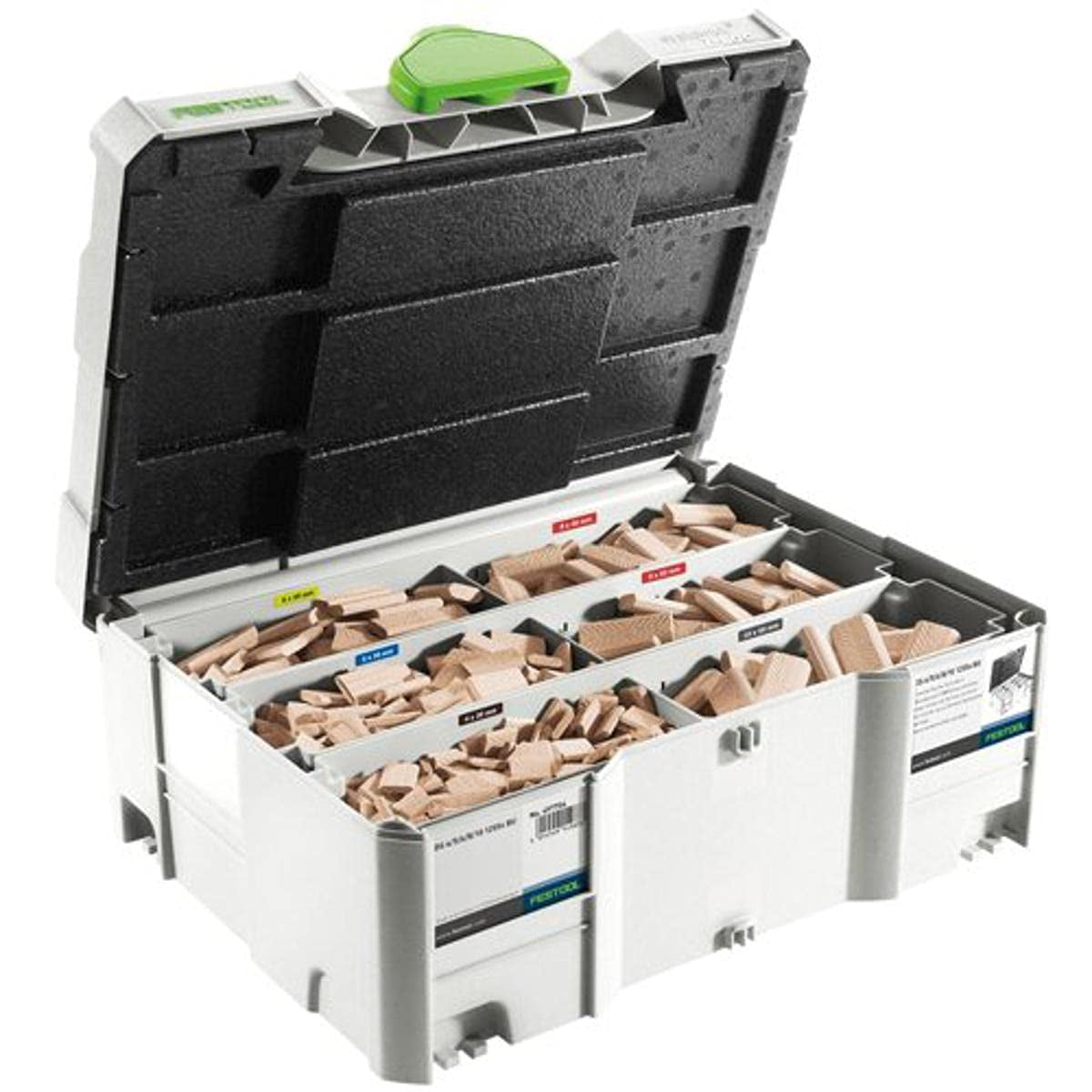 Festool - Surtido De Espigas Y Cortadores De Madera De Haya Domino En T-loc Systainer
