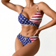 thumbnail image 2 of Set Bikini 2 Piezas Estampado USA Top Cruzado Con Relleno, 2 of 7