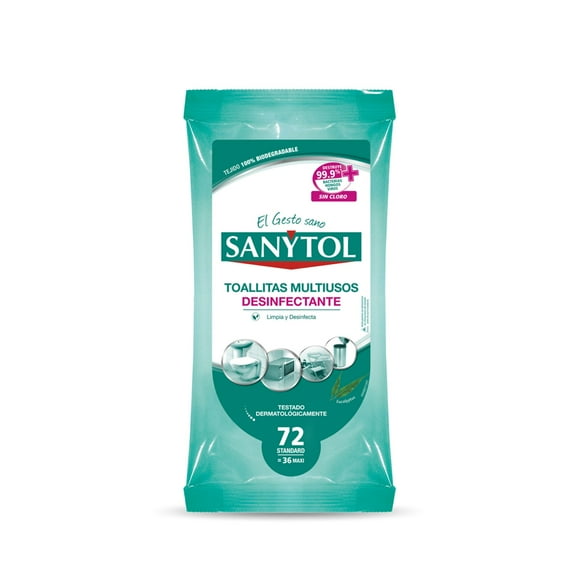 Toallitas Desinfectante Multiuso 72un - Sanytol