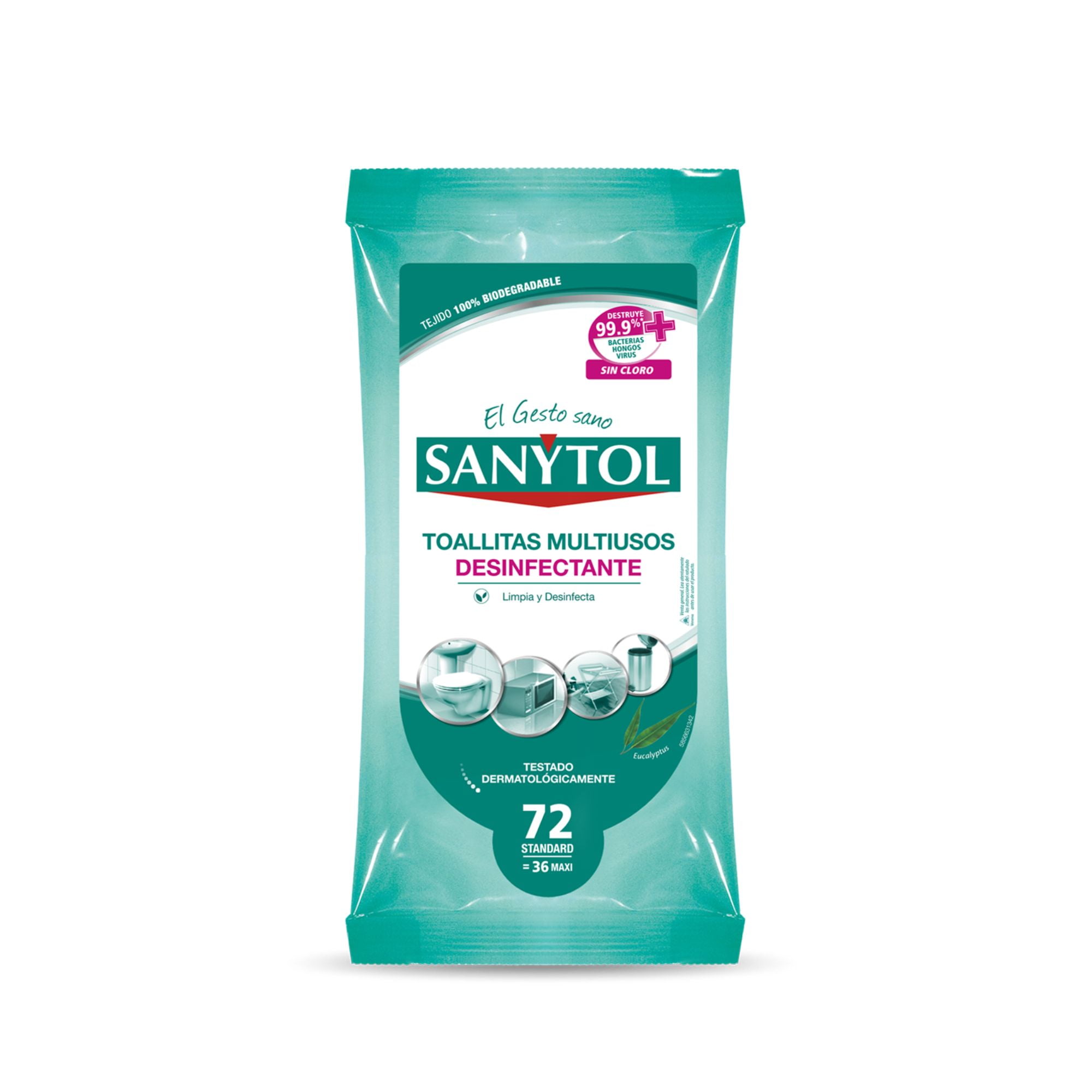 Toallitas Desinfectante Multiuso 72un - Sanytol