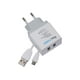 thumbnail image 1 of Cargador De Pared 2.0 Usb 2 Puertos Blanco + Cable Micro Usb, 1 of 4