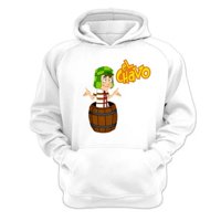 Genérico - Polerón Canguro El Chavo Del 8 Blanco Talla Xs Unisex