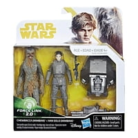 Figuras Han Solo Y Chewbacca Star Wars Force Link 2.0 3.7 Pulgadas