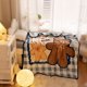 thumbnail image 1 of 1pc 39.37*55.12in Children's Dinosaur Family Printed Flannel Blanket, Adult Office Lunch Break Blanket, Super Compact Flannel Plush Blanket With A Weight Of 300g/m2, Suitable For Strollers And Kinder, 1 of 2