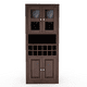 thumbnail image 1 of Vitrina Bar Berlin Madera Vidrio 4 puertas color Chocolate, 1 of 3