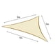 thumbnail image 2 of Toldo Vela Sombra Triangular 5x5x5 Metros Filtro Uv Premium Beige, 2 of 2