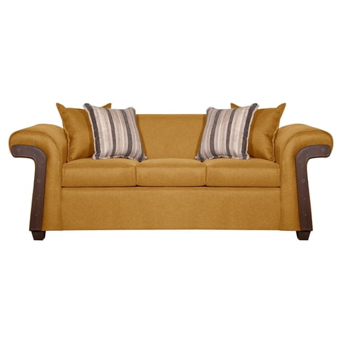 Ruzam Mobel - Sofá 3 Cuerpos Napoles Mostaza