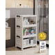 thumbnail image 1 of Contenedores de almacenamiento OlarHike 23QT apilables con tapas, puertas y ruedas, paquete de 3, 1 of 7