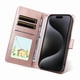 thumbnail image 2 of Funda Cartera para Samsung Galaxy A54 5G Perro Cachorro Grabado con Tarjetas Soporte Correa Rosa, 2 of 6