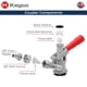 thumbnail image 5 of Acoplador de barril Kegco D System con palanca roja, 5 of 8