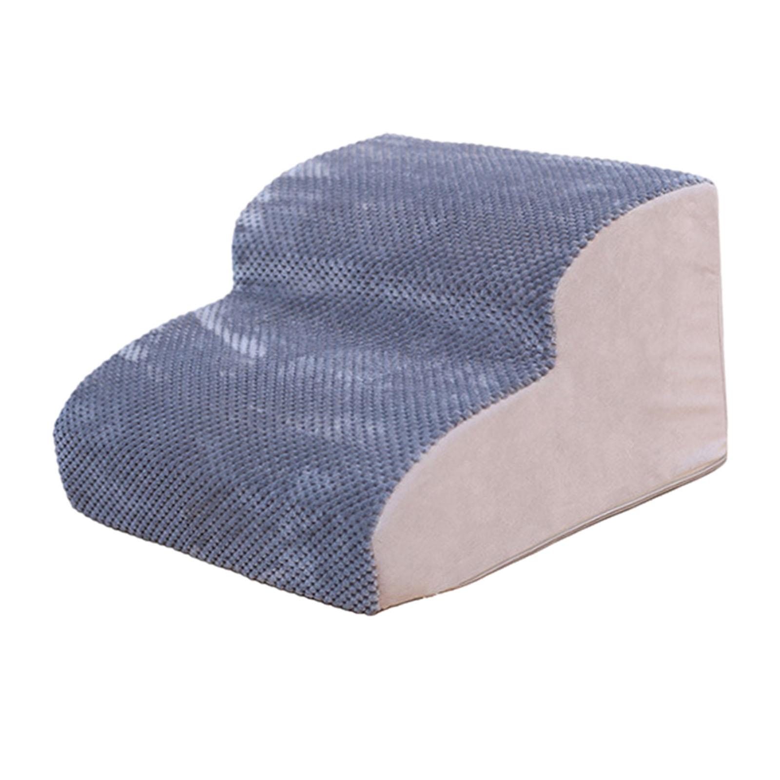 Magideal - Dog Stairs Rampa Para Mascotas Con Escalón Antideslizante Y Cubierta Lavable Hecha De Flannel Esponja Alta Elasticidad Adecuada Para Perros Pequeños S Gris