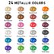thumbnail image 3 of Set De Pintura Acrílica Metallic Botella De 60 Ml 24 Colores, 3 of 6